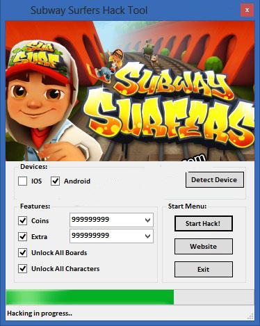 Subway Surfers Hack Tool (2014 Version)  Subway Surfers Hack is a tool  released by our team with the main purpose to give you unlimited coins and  extra to your favorite game.